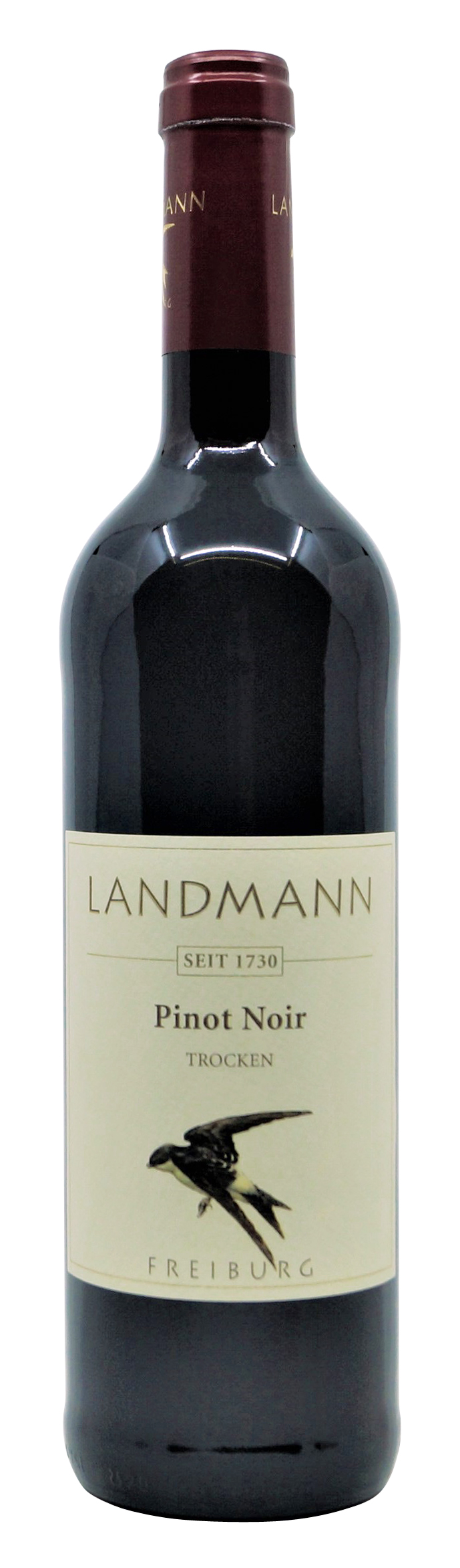 2018er Pinot Noir trocken vom Weingut Landmann aus Waltershofen, 0,75 l Flasche (  13,20 €/ Liter)